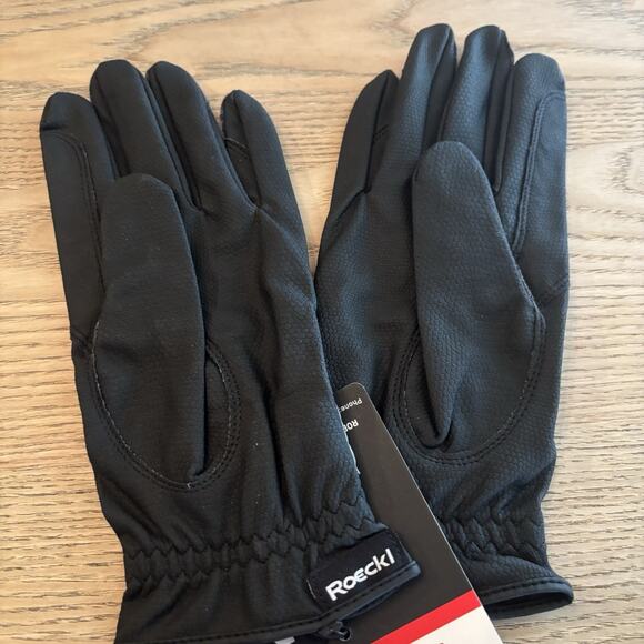 NWT Roeckl Roeck-Grip Gloves Riding 9.5 Black Equestrian Horse Show Winter Ride - Picture 4 of 8